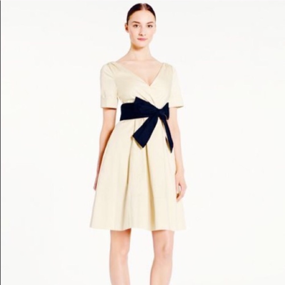 Kate Spade Havana Dress With Bow Size 4 Cream - Picture 1 of 8